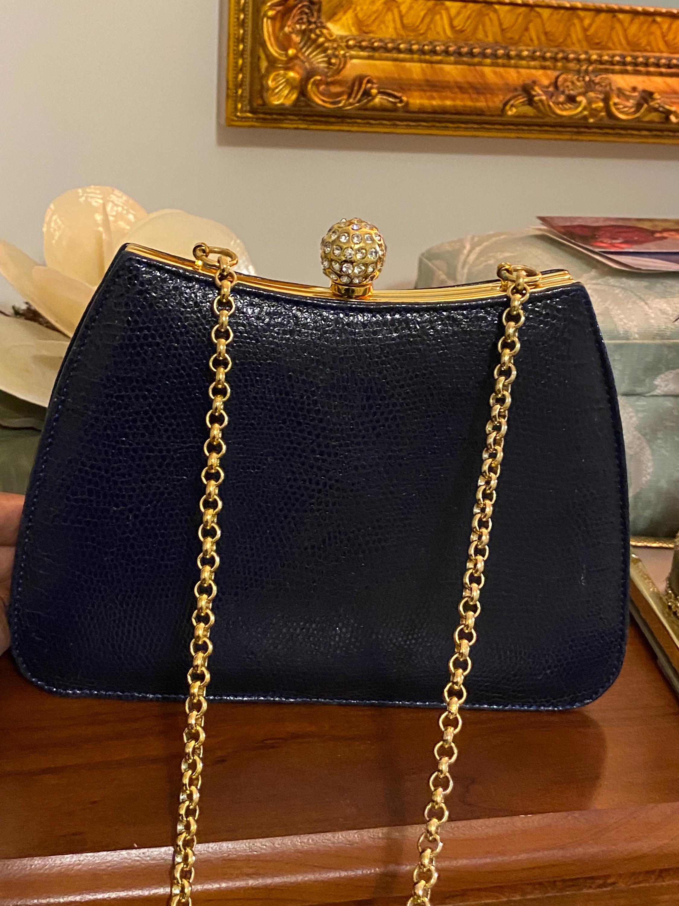 Lisette Clutch Purse - Etsy VTG 60s Lisette leather handbag / clutch main image 0