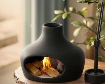 Ceramic Palo Santo Burner Chimney Incense Holder Minimalist Smudge Stick Burner, Meditation Decor