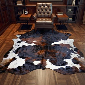 Tricolor High Quality Cowhide Rug | Hand-Selected Bespoke Sourcing | Hair on Hide | Koeienhuid, Kuhfell Teppich, Peau devache, Skóra Bydlęca