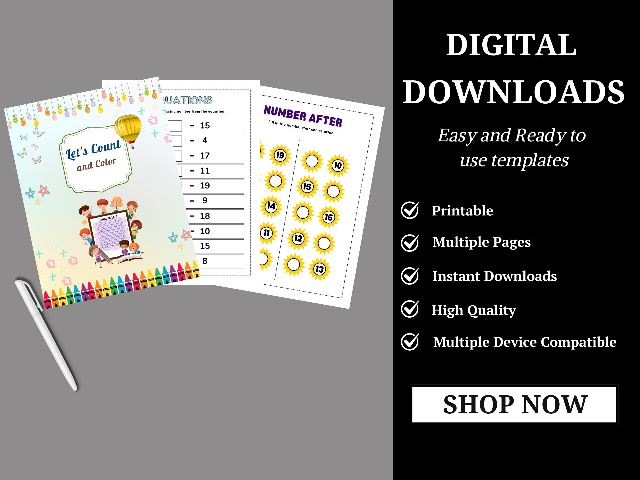 Let's Count and Color Alphabet Tracing Workbook | 80 Pages Printable ...