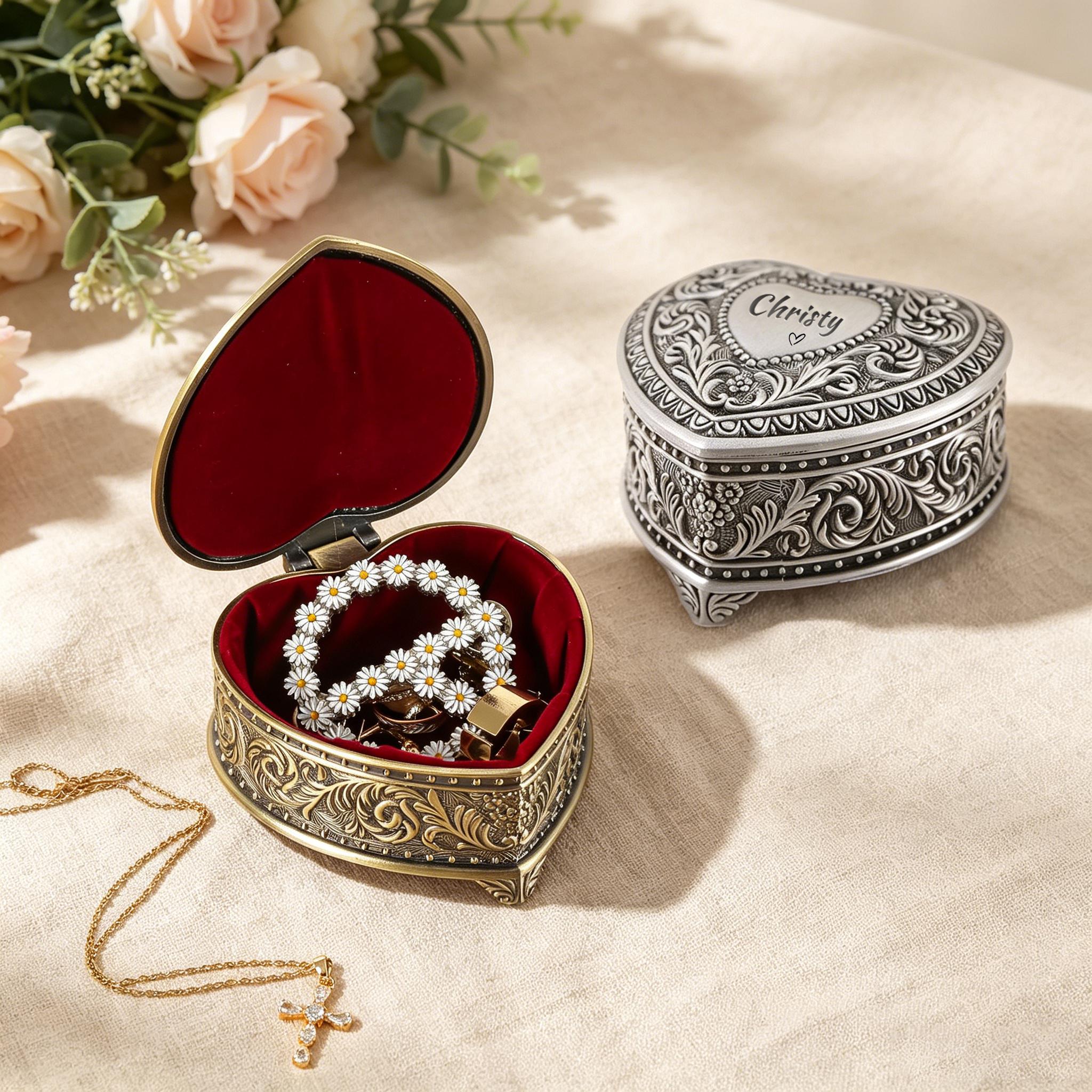 Antique floral jewelry box - Etsy 日本