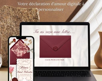 Site Saint Valentin | Site Web Couple Interactif | Cadeau Personnalisé Saint Valentin | Scrapbook Digital | Souvenirs Amoureux |