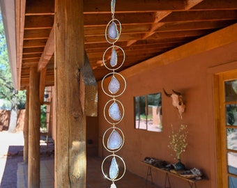 White Agate Gemstone Wall Hanging – Bohemian Home Decor