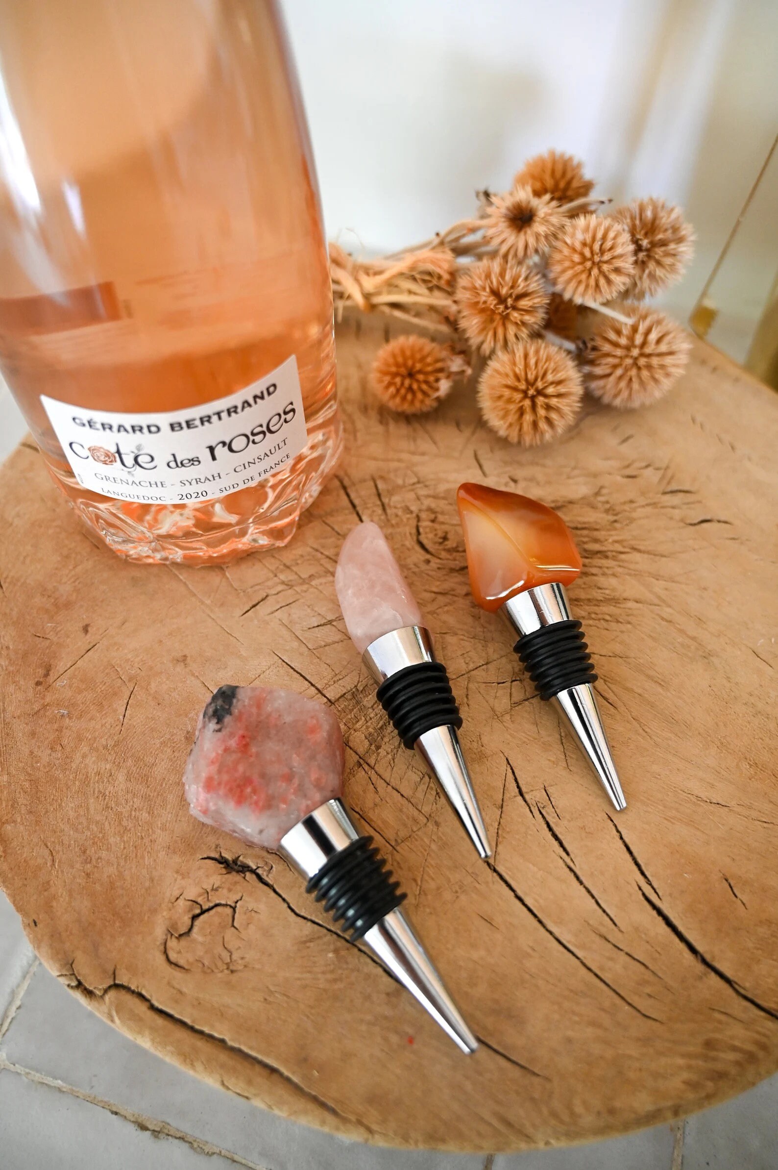 Crystal Wine Stopper Gemstone Bottle Stopper Wine Gift Etsy