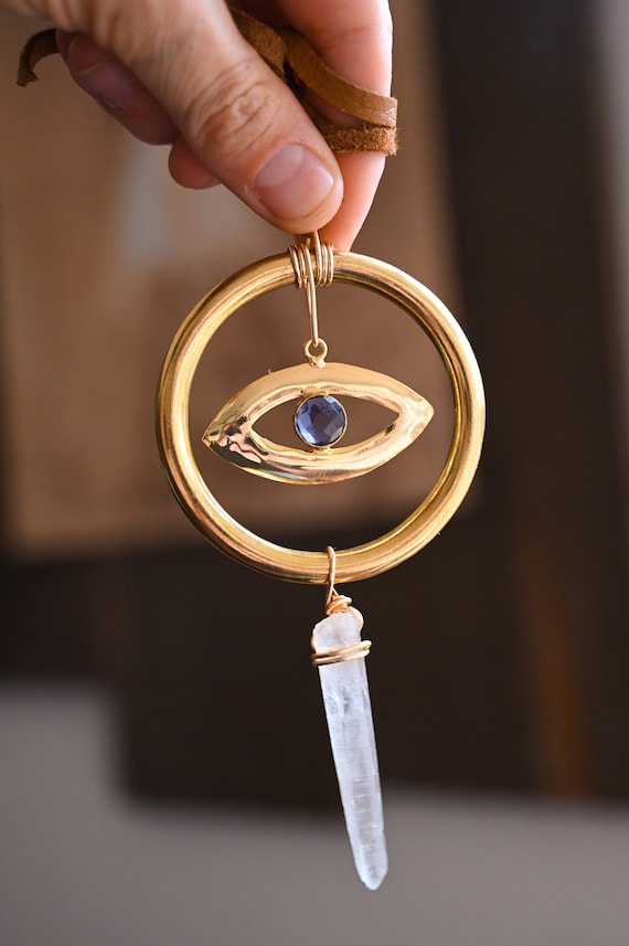 Evil eye rear sale view mirror charm