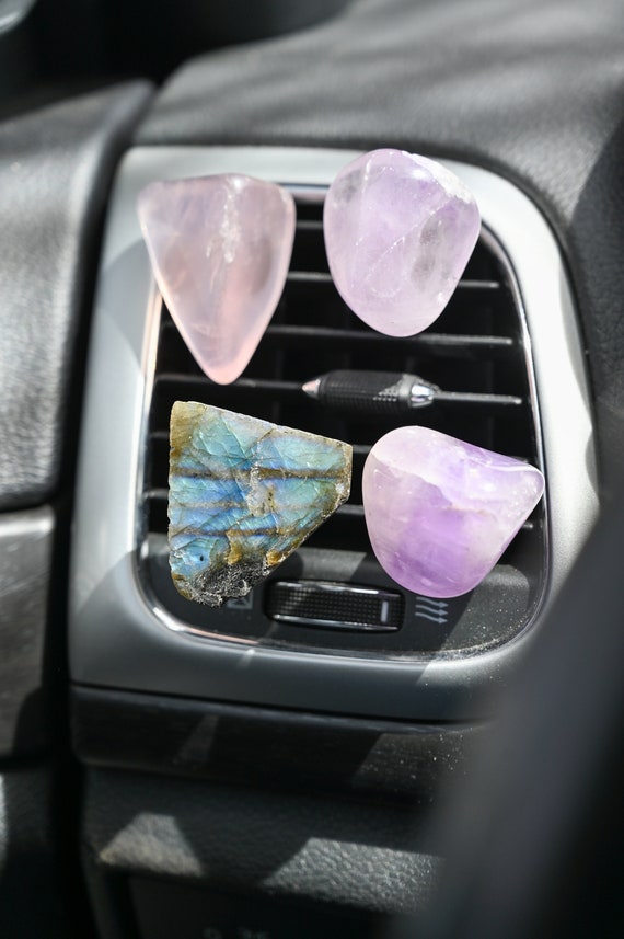 Crystal Car Accessories for Women Car Vent Clip Gemstone Vent Car Charm  Accessory Car Decor Car Dashboard Accessories-rose Quartz 