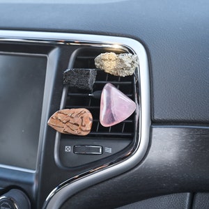 Crystal Car Accessories For Women Car Vent Clip Gemstone Vent Car Charm Accessory Car Decor Car Dashboard Accessories-Rose Quartz image 6