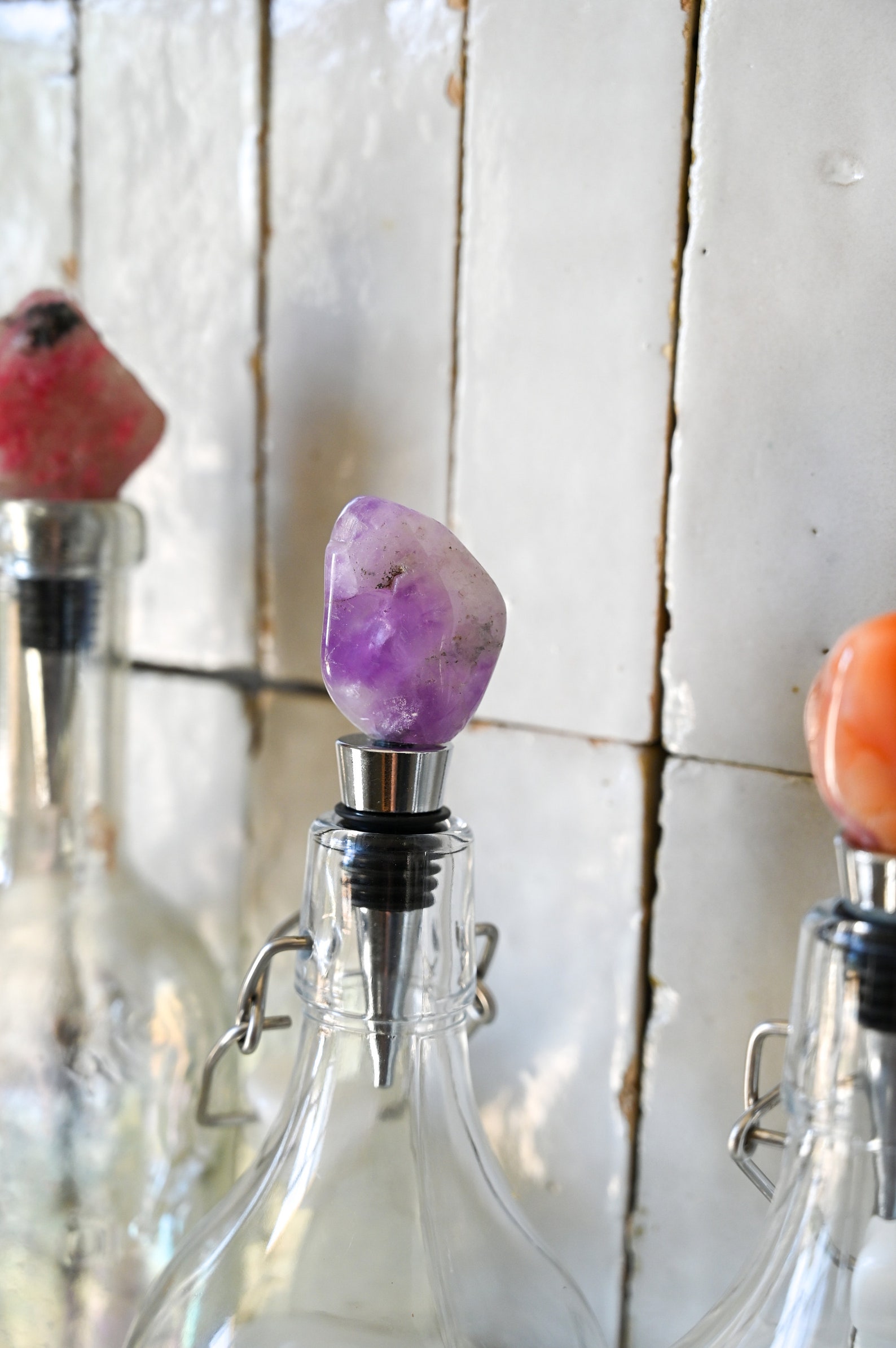 Crystal Wine Stopper Gemstone Bottle Stopper Wine Gift Etsy