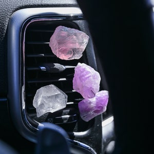 Crystal Car Accessories For Women Car Vent Clip Gemstone Vent Car Charm Accessory Car Decor Car Dashboard Accessories-Rose Quartz image 9