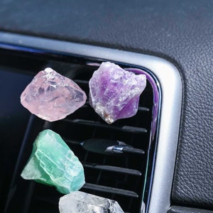 Crystal Car Accessories For Women Car Vent Clip Gemstone Vent Car Charm Accessory Car Decor Car Dashboard Accessories-Rose Quartz image 10