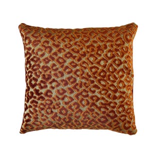 Fluwelen kussensloop met luipaardprint 50 x 50 – kussen met textuurroestaccent – handgemaakt modern sierkussen