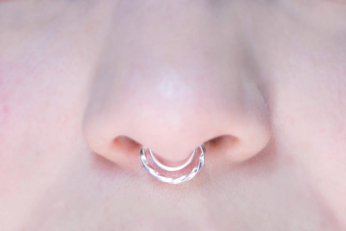 Faux Septum Set Double Septum Ring Fake Septum Ring Etsy