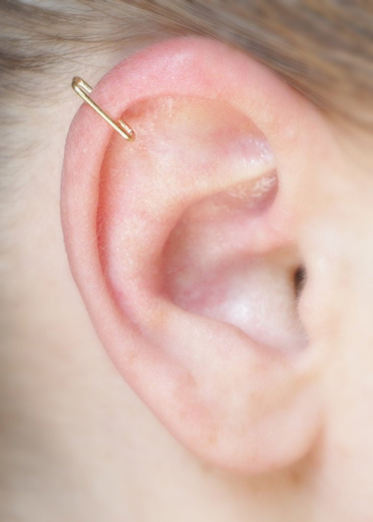 COYUN 5 Pezzi Orecchini A Clip Cartilagine Falso Piercing – Regolabili, Argento, Ipoallergenici, Senza Foro - 4