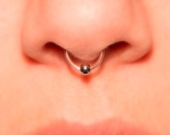 Handmade Fake Piercing: Rose Gold Septum Cuff, Thick Hoop (18 Gauge) Fake Nose Ring