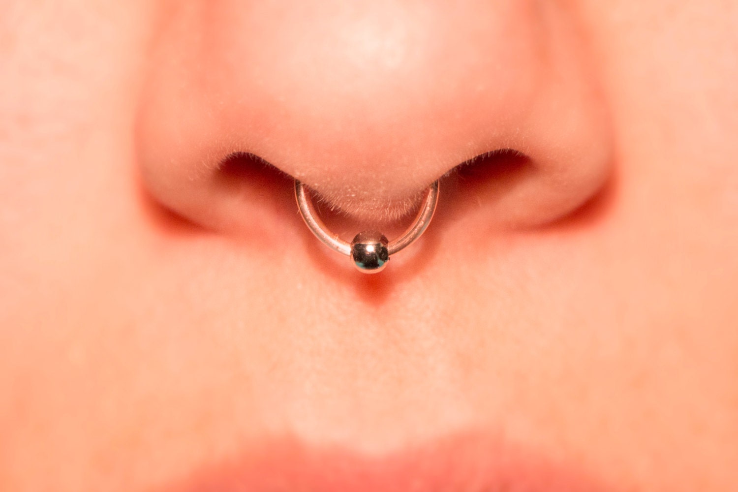 Septum ring with one best sale ball