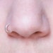 SMALL Fake Nose Ring (silver) plain, simple nose cuff  NO PIERCING  20 gauge, fake piercing, faux nose ring, delicate, tiny, hoop, piercings 