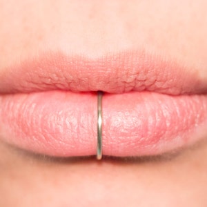 Sterling Silver Fake Lip Ring: 18 Gauge Faux Lip Cuff