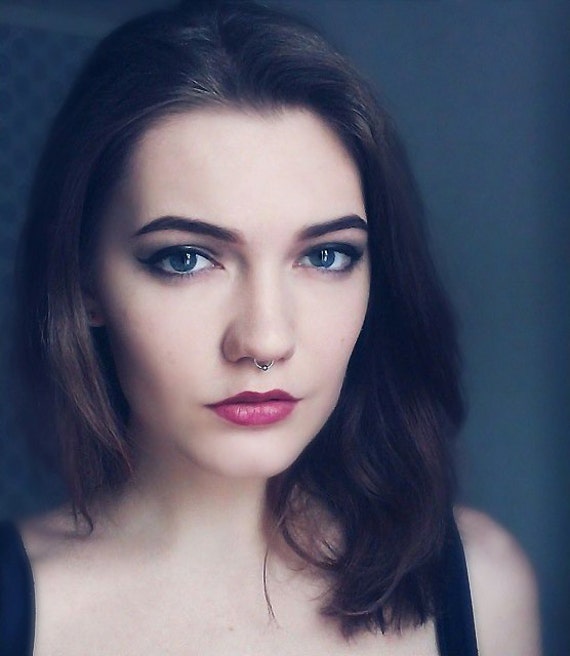 Fake septum piercing etsy deals