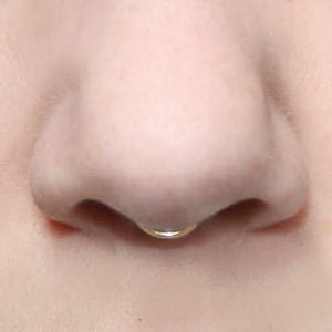 14k Gold Filled Fake Septum Ring: Handmade Nose Cuff