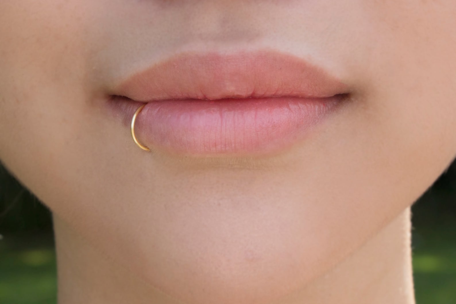 blue hair lip ring