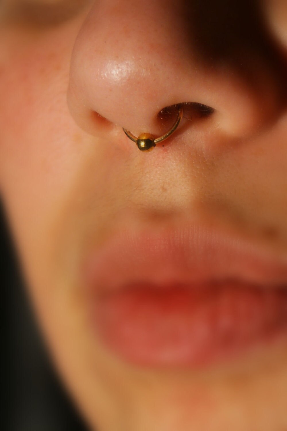 Septum Nose Ring Cuff with ball gold No Piercing Required Etsy