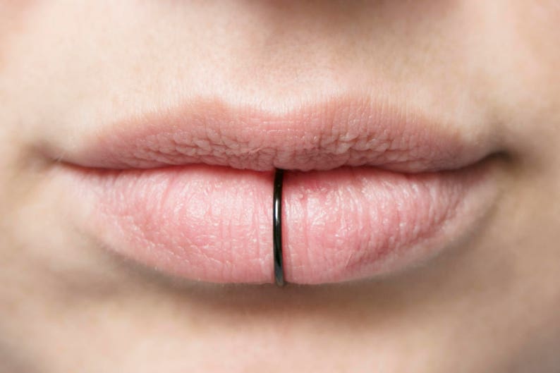 Fake Lip Ring ALL SIZES Choose your COLOR 18 gauge Lip Cuff Etsy