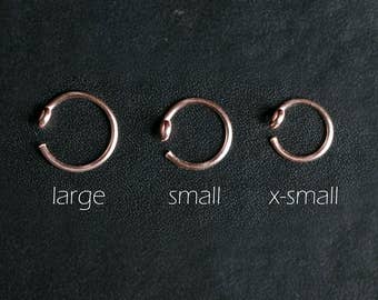 Comfortable fake Lip Ring ALL SIZES Choose your COLOR: gold silver rose gold black, thick 18 gauge Lip Cuff, plain, simple, lip cuff, Labret