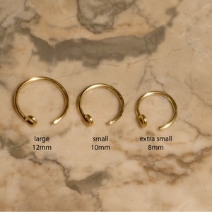 Fake Lip Ring, Lip Cuff, NO PIERCING REQUIRED 18 gauge Thick gold & silver, faux lip ring, faux piercing, body jewelry, Cosplay, Labret image 4