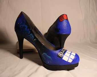 Hand Painted Dr. Who Heels