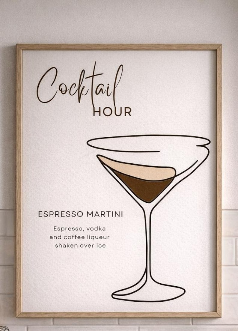 Cocktail Hour- Espresso Martini Digital Print - Etsy