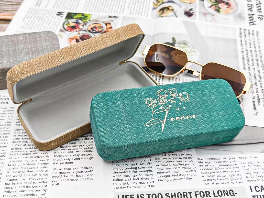 Customized Spectacle Case Customized Eyeglass Case - Wedding Party Sunglasses Case - Fabric ...