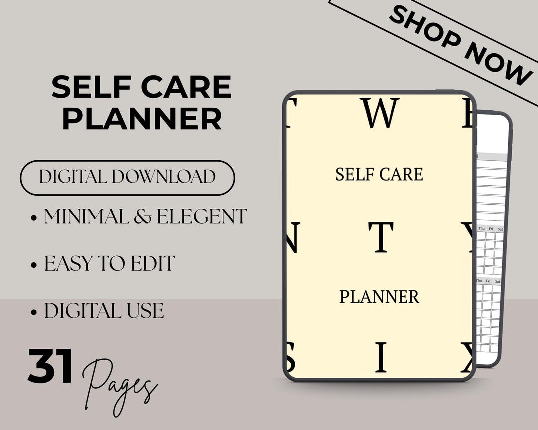 Self Care Planner Editable in Canva | Mental Health Planner | Daily ...