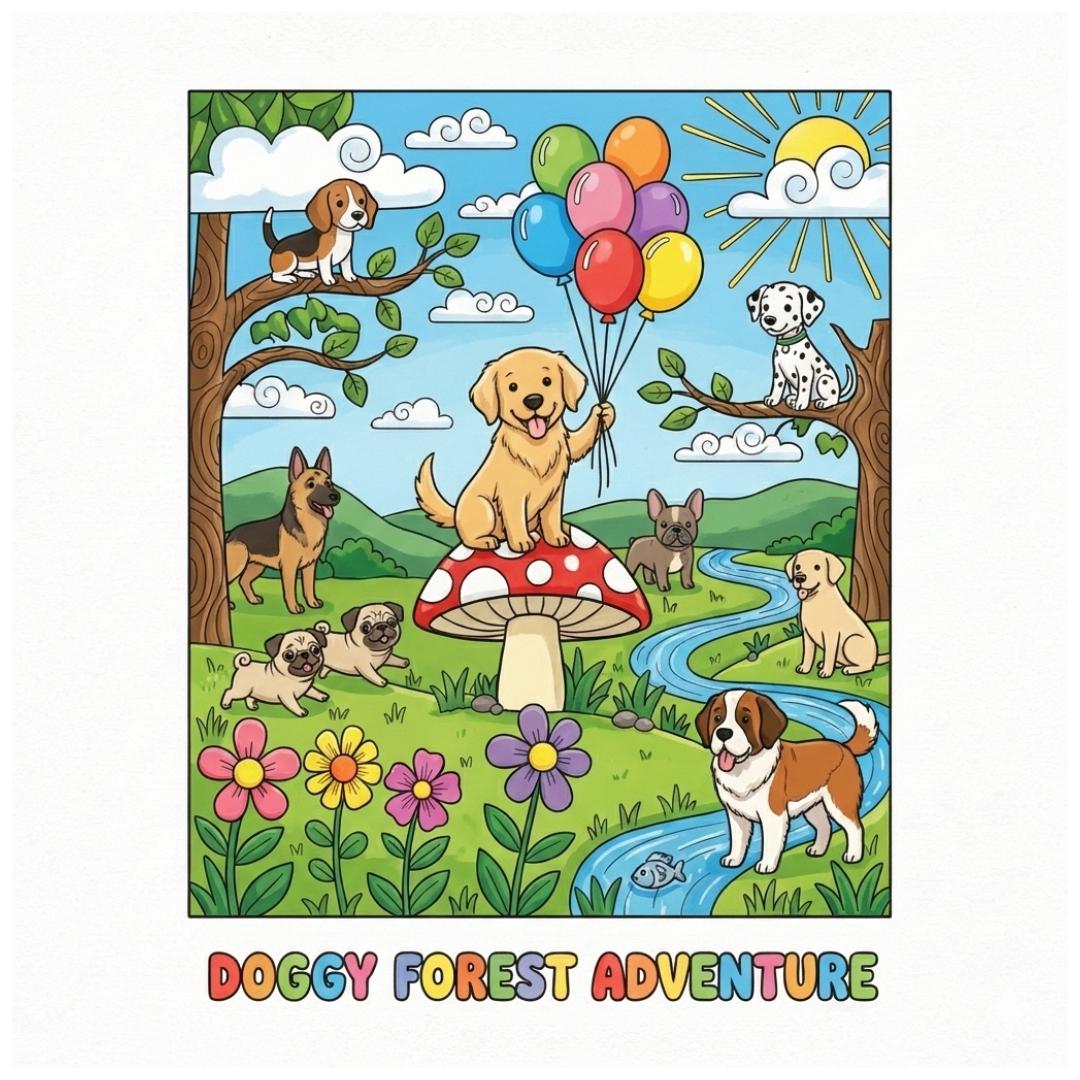 Printable PDF Sheet. Dog Coloring Page Bundle: Printable PDF French ...