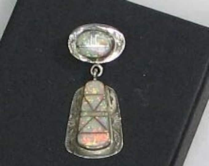 Southwestern Sterling Silver Opal Pendant