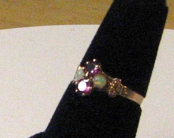 Vintage Victorian Garnet and Opal Ring