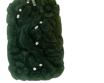 Beautifully Carved Nephrite Jade Pendant