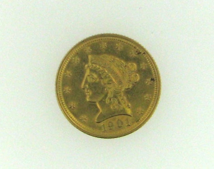 Vintage GOLD 1901 Liberty Two and a Half Dollar Coin