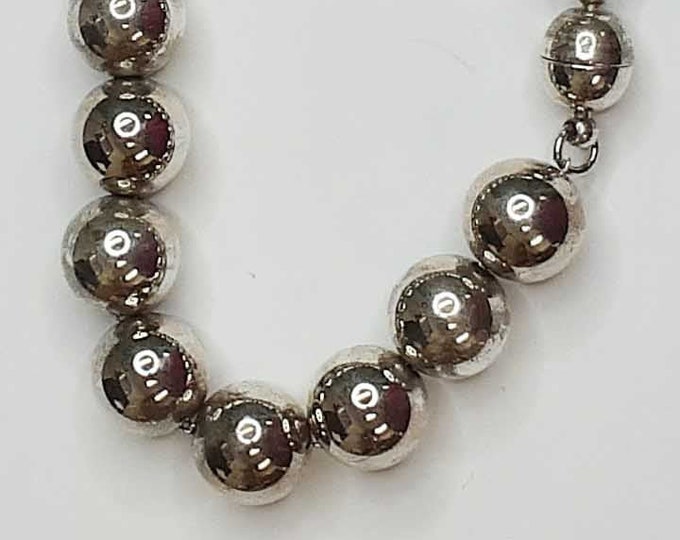 8 inch Sterling Beaded Bracelet