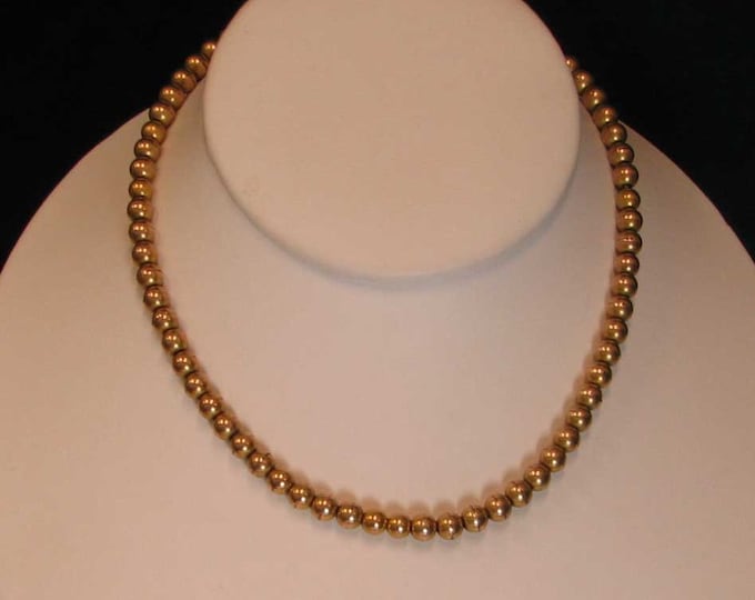 Girl's Vintage Victorian Gold Filled Bead Necklace