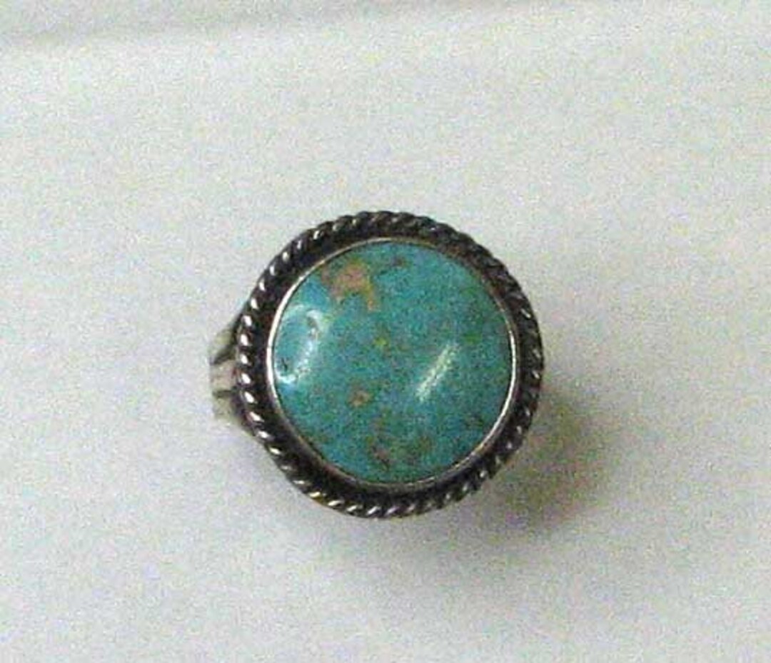 Vintage Sterling Silver Turquoise Native American Ring - Etsy