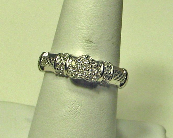 Judith Ripka Sterling Silver CZ Heart Ring