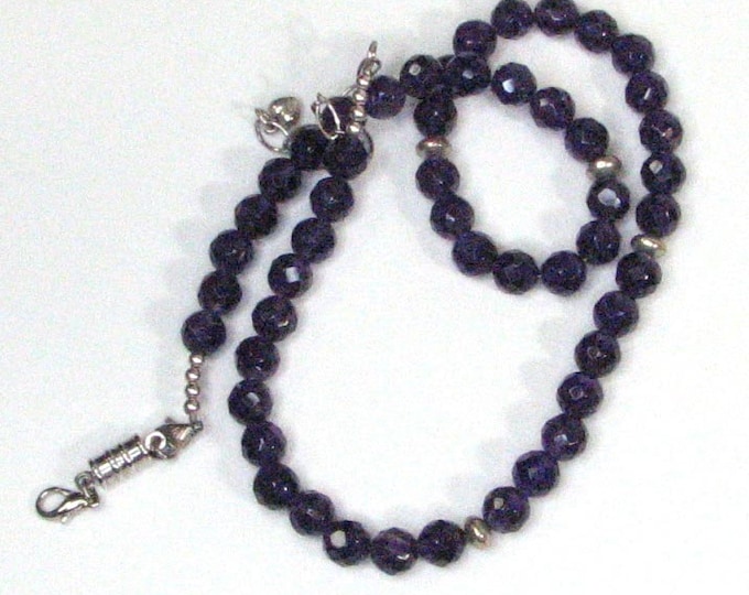 DTR Sterling Silver Amethyst Bead Necklace
