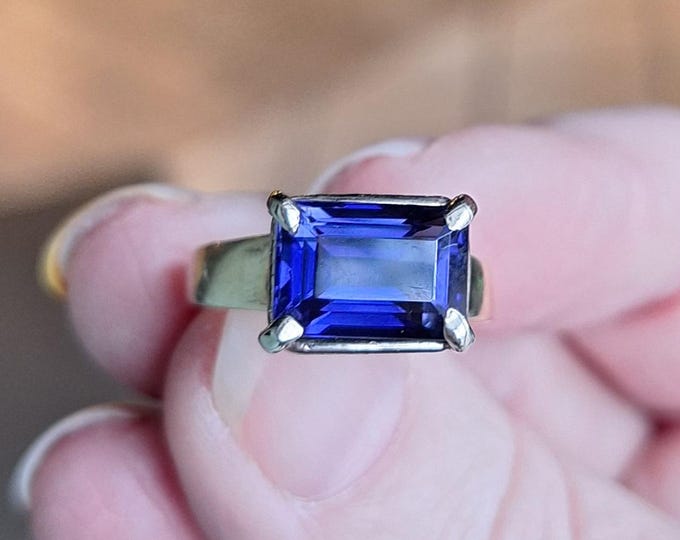 DEEP PURPLE IOLITE Gold Ring