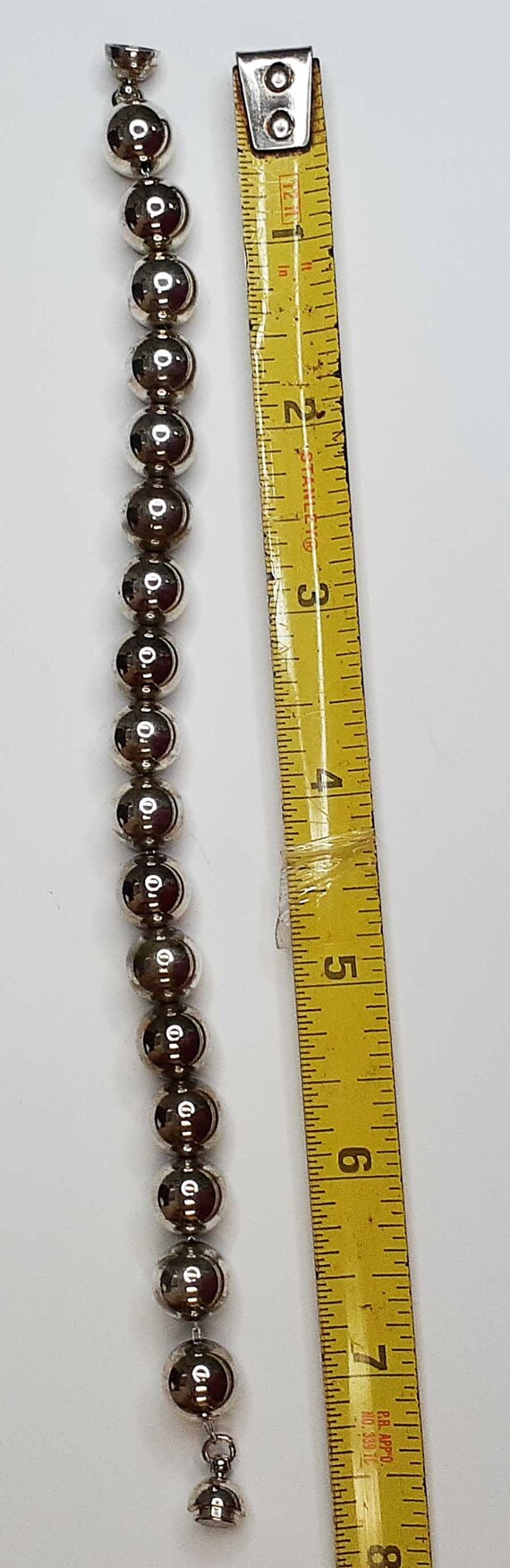 8 inch Sterling Beaded Bracelet - image 4