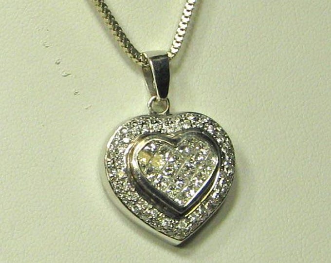OH SO SPARKLY Natural Diamond Covered Heart Shaped Pendant