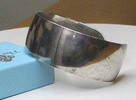 Simple Polished Sterling Silver Cuff Bracelet - image 1