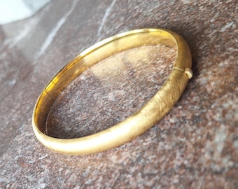 Vintage Gold Filled Textured Bangle Bracelet by Marathon