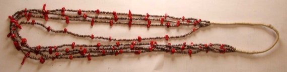 Vintage Coral Multi-Strand Southwestern Necklace - image 3