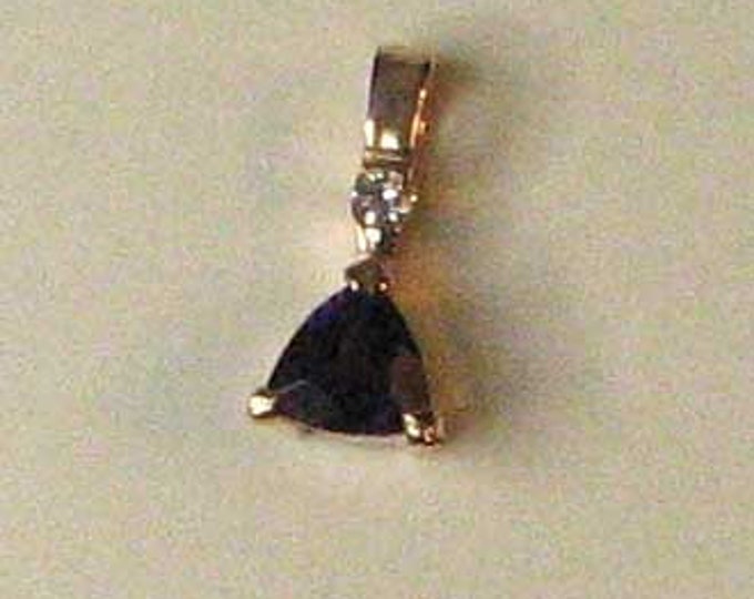 14K Rose Gold Amethyst and Diamond Pendant