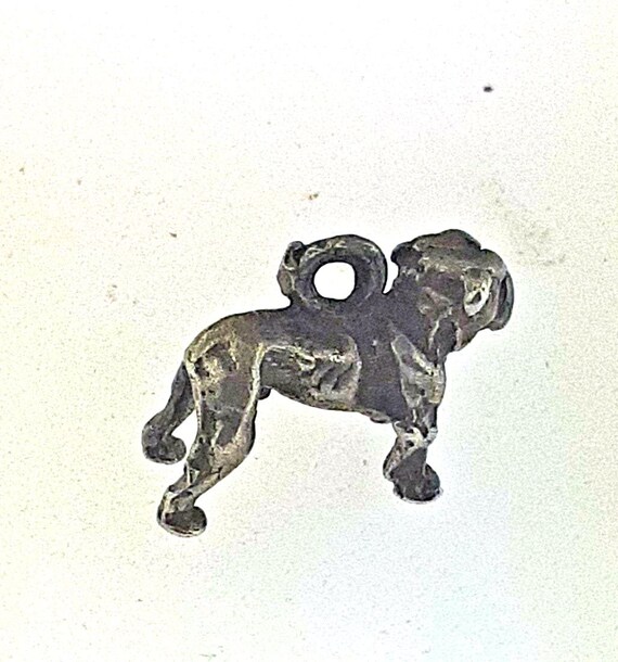 Vintage Sterling Silver Bulldog Charm Pendant - image 5